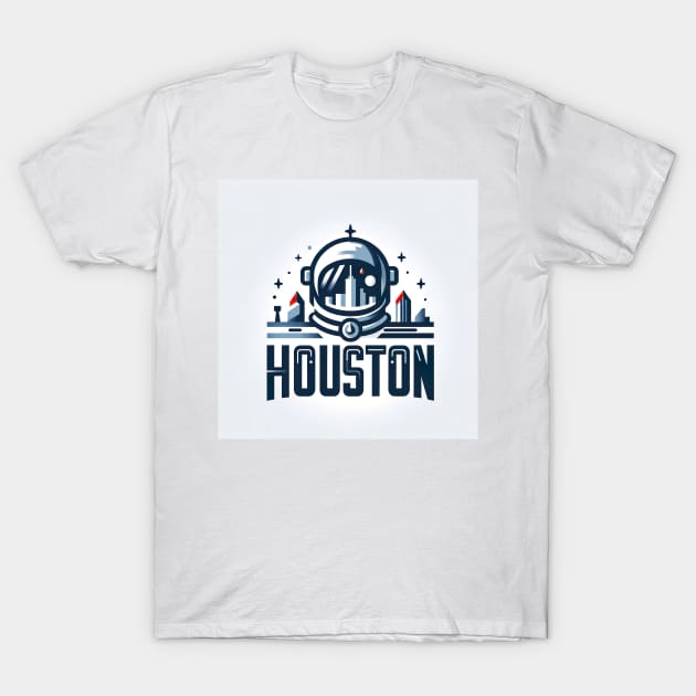 Houston City Illustration T-Shirt by unrealartwork